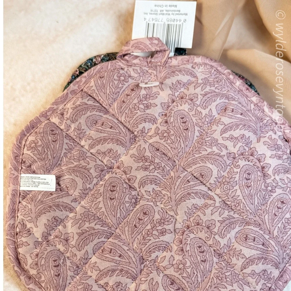Pink and Green‎ Holiday Pot Holders